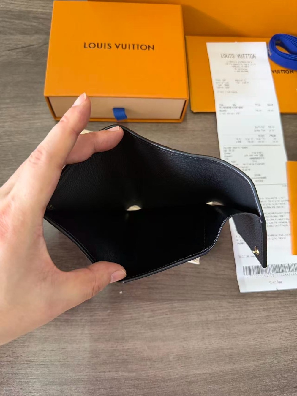 Louis Vuitton Black Monogram Envelope Wallet with Gold Snap - Picture 12 of 16